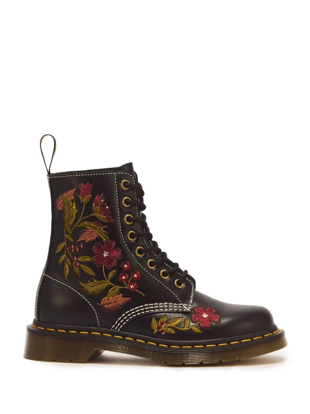 Brand new 1460 PASCAL FLORAL 8 EYE WANAMA LEATHER LACE UP BOOTS